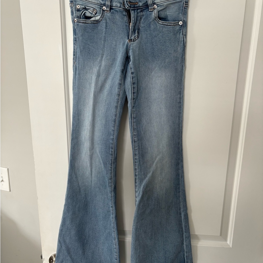Garage Light Blue Flare Jeans